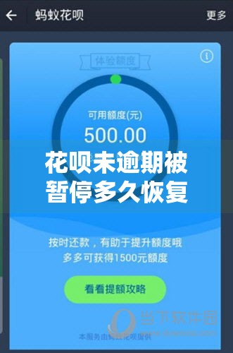 花呗未逾期被暂停多久恢复？3个关键原因及解决方法