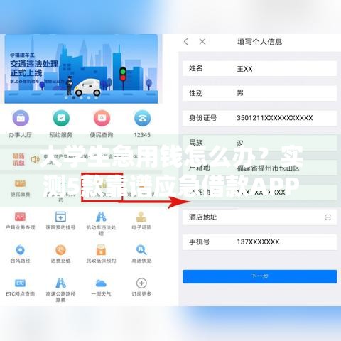 大学生急用钱怎么办？实测5款靠谱应急借款APP推荐
