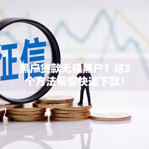 黑户贷款无视黑户？这3个方法帮你快速下款！