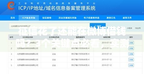 征信花了还能在微博借钱吗?3个关键点必看,实测避坑指南 征信花了还能在微博借钱吗?3个关键点必看,实测避坑指南