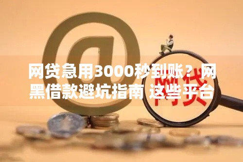 网贷急用3000秒到账？网黑借款避坑指南 这些平台靠谱又安全！