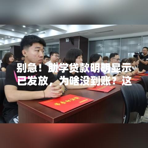 别急！助学贷款明明显示已发放，为啥没到账？这6个原因一定要查