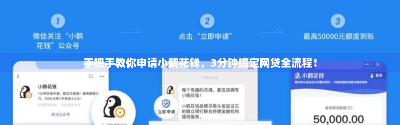 手把手教你申请小鹅花钱，3分钟搞定网贷全流程！