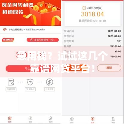 急用钱？试试这几个靠谱网贷平台！
