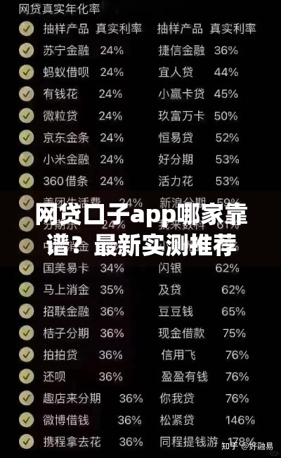 网贷口子app哪家靠谱？最新实测推荐+避坑指南