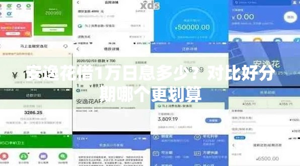 安逸花借1万日息多少？对比好分期哪个更划算