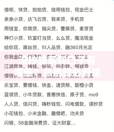 没抄蜂系列口子有哪些？急用钱必看这5个正规网贷平台