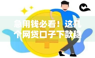 急用钱必看！这几个网贷口子下款稳、门槛低，手把手教你避坑