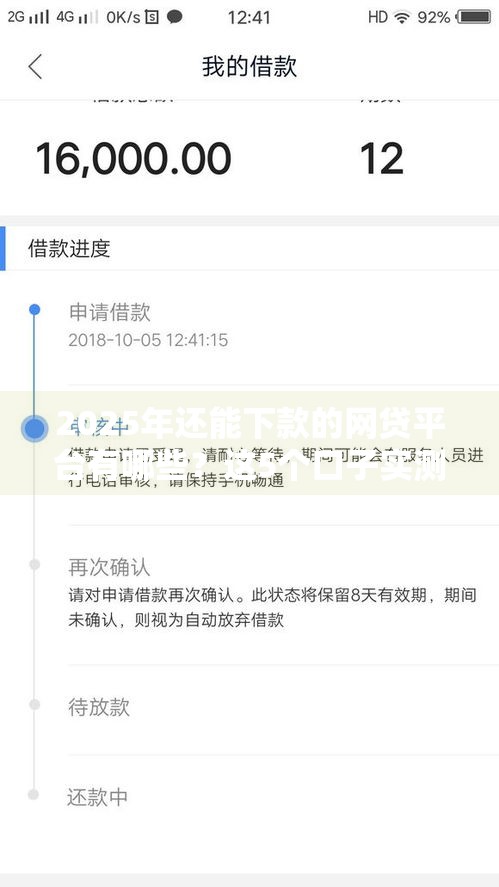 2025年还能下款的网贷平台有哪些？这5个口子实测靠谱！