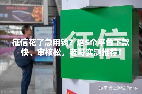 征信花了急用钱？这5个平台下款快、审核松，老哥实测推荐！
