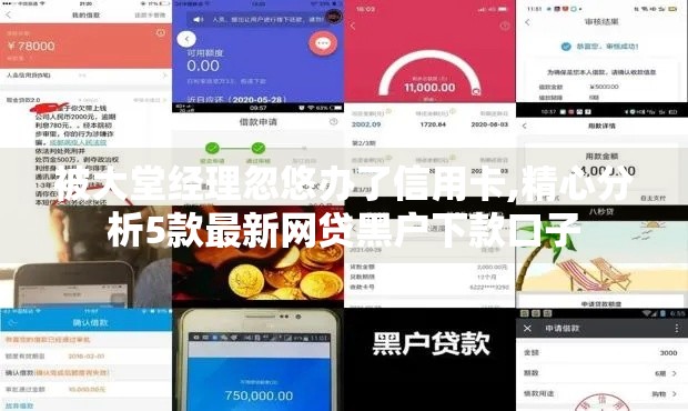 被大堂经理忽悠办了信用卡,精心分析5款最新网贷黑户下款口子