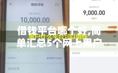 借钱平台哪个好,简单汇总5个网上黑户口子