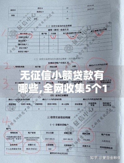无征信小额贷款有哪些,全网收集5个11月黑户放水口子