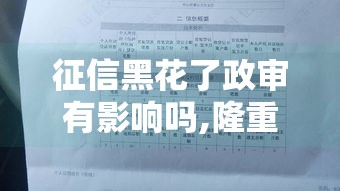 征信黑花了政审有影响吗,隆重介绍5个100%秒批黑户口子