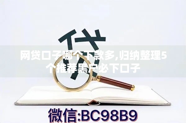 网贷口子哪个下款多,归纳整理5个推荐黑户必下口子