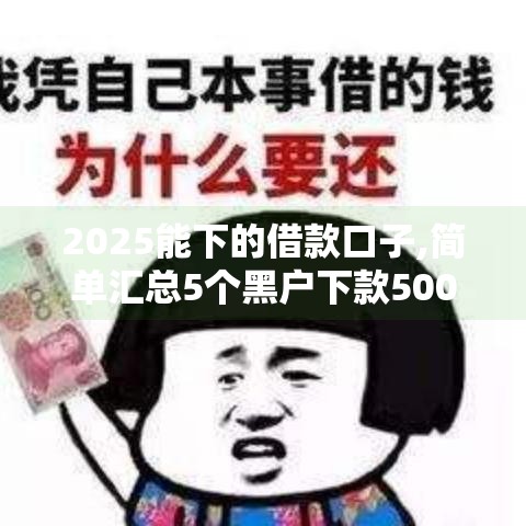2025能下的借款口子,简单汇总5个黑户下款500口子