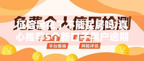 征信黑花了不能买房吗,真心推荐5个新口子黑户逾期秒批