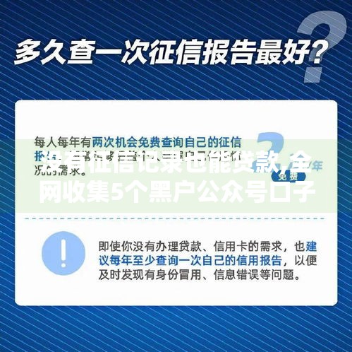 没有征信记录也能贷款,全网收集5个黑户公众号口子大全