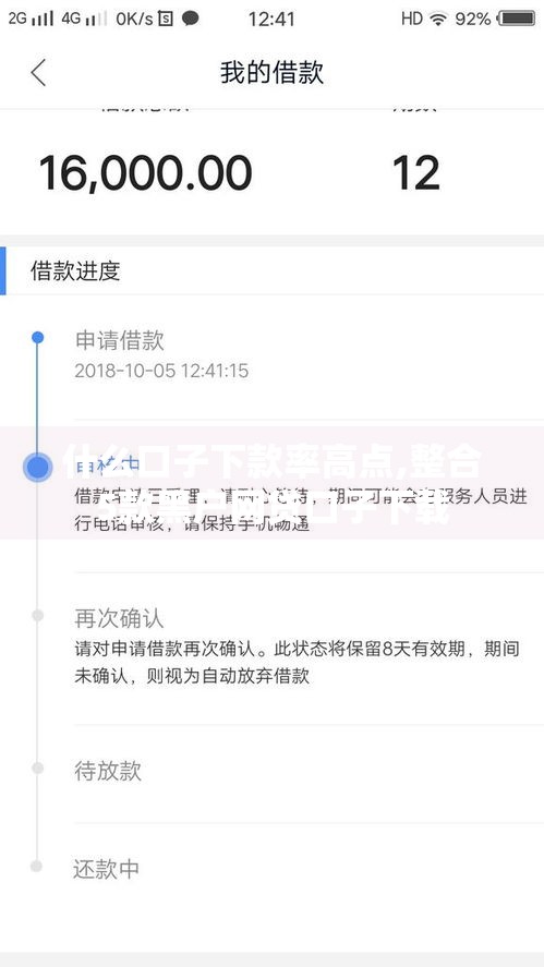 什么口子下款率高点,整合5款黑户网贷口子下载