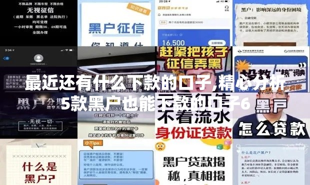 最近还有什么下款的口子,精心分析5款黑户也能下款的口子6