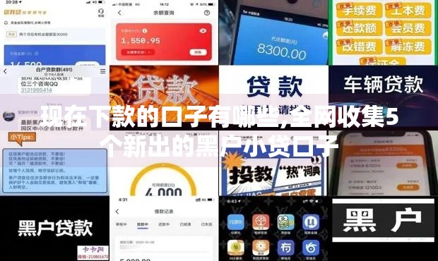 现在下款的口子有哪些,全网收集5个新出的黑户小贷口子