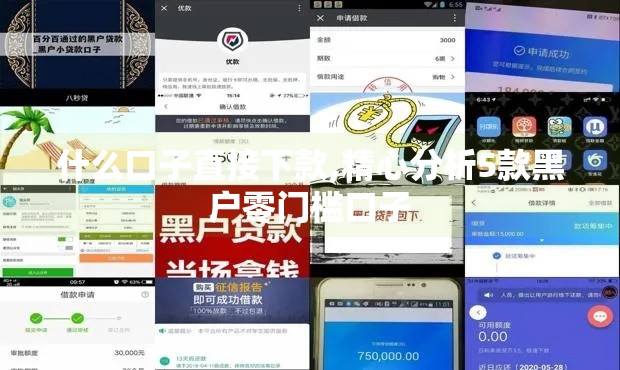 什么口子直接下款,精心分析5款黑户零门槛口子